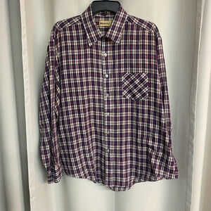 Wedge field men’s plaid button down size XL